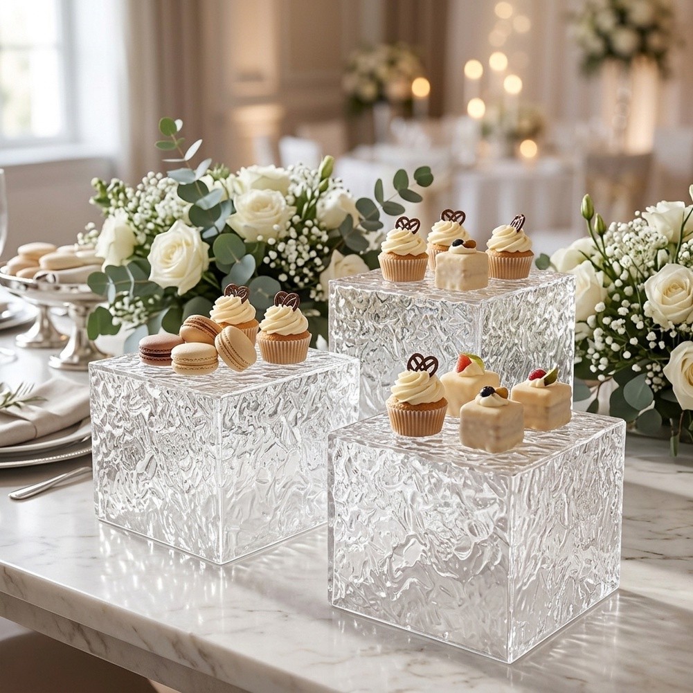 Cupcake Stand Tier - Rak pajangan bertingkat transparan dengan desain