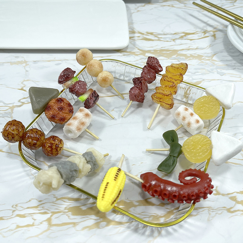 Centerpiece Stick - Gantungan Kunci Makanan Simulasi Baru Pvc