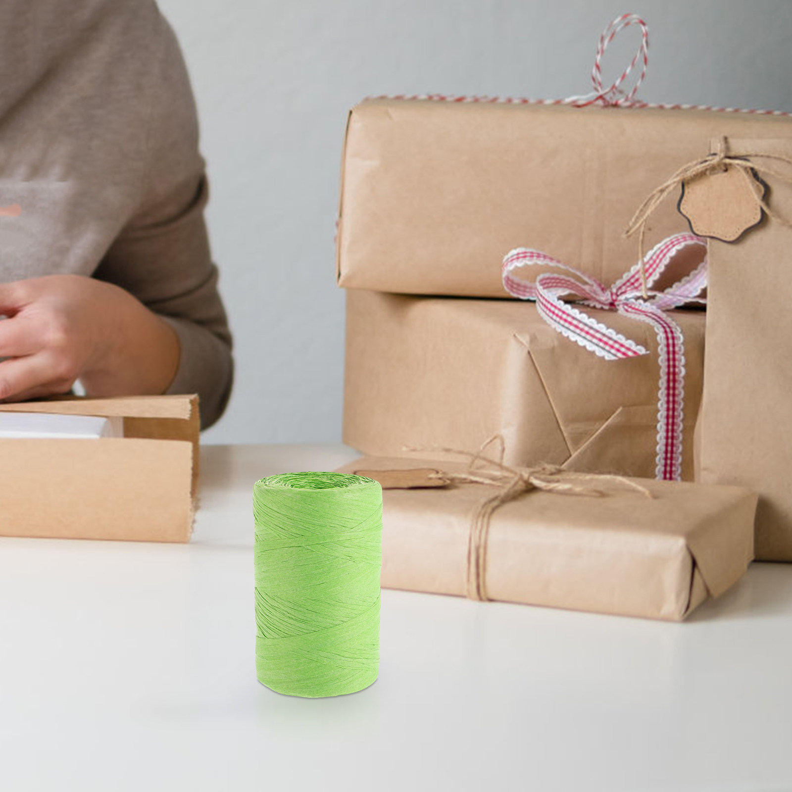 Tali Kertas Rafia Berwarna unt - Papercraft Supply Ribbon ulasan dan harga