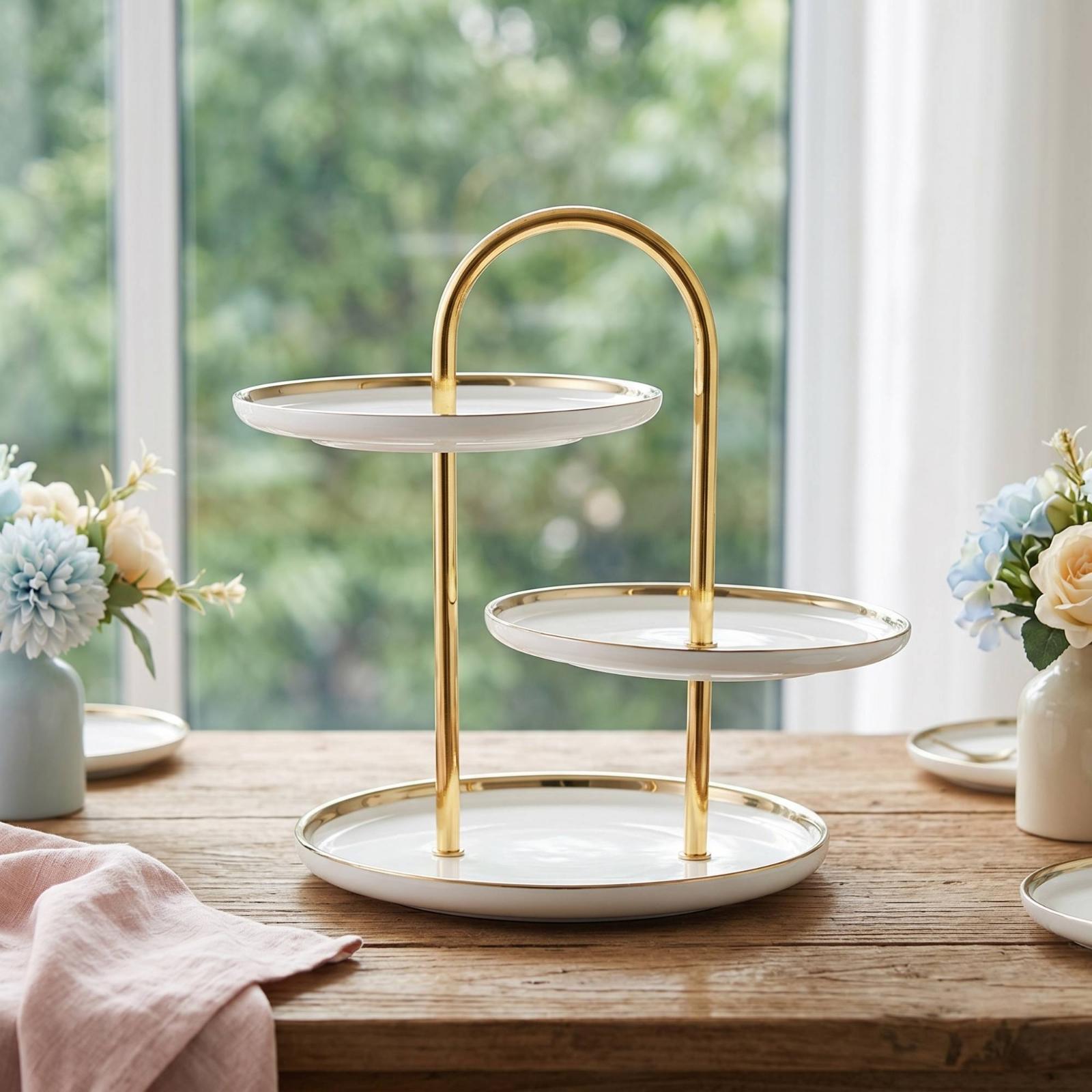 Set Rak Kue Bulat dengan Pegan - Cupcake Stand Tier ulasan dan harga