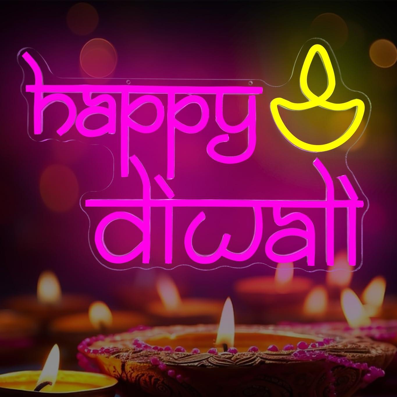 Lampu Neon LED Happy Diwali Be - Neon Sign Party ulasan dan harga