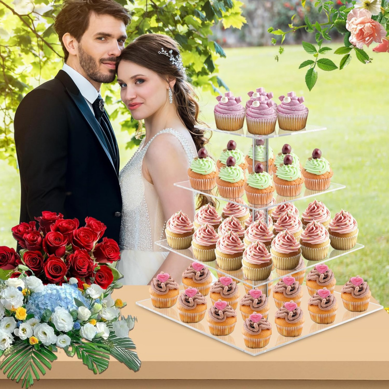 YestBuy Rak Cupcake Akrilik 4  - Cupcake Stand Tier ulasan dan harga