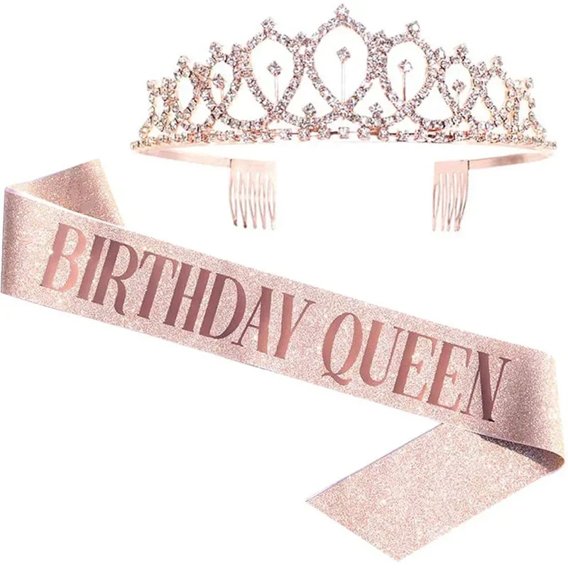 Ulang Tahun Ratu mahkota gadis - Birthday Sash Glitter ulasan dan harga