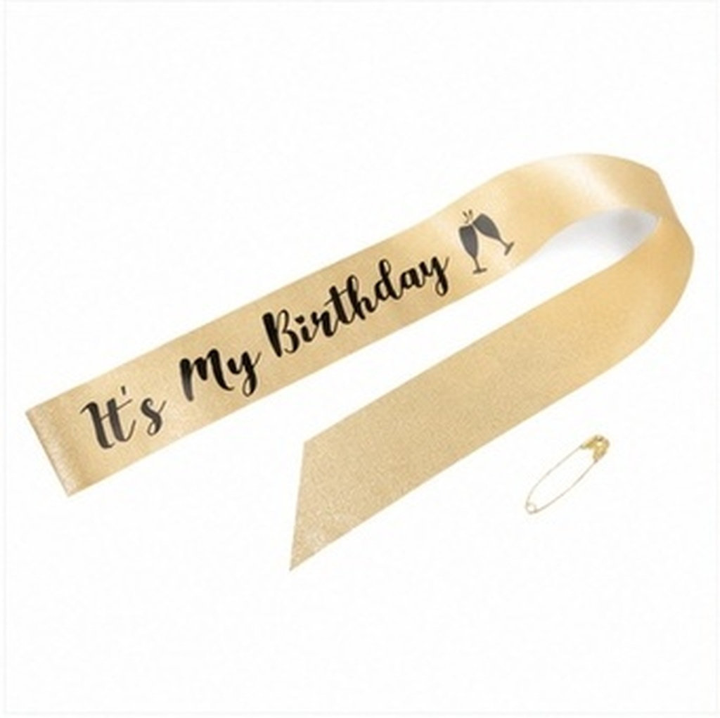 1 buah Pita Ulang Tahun dengan - Birthday Sash Glitter ulasan dan harga