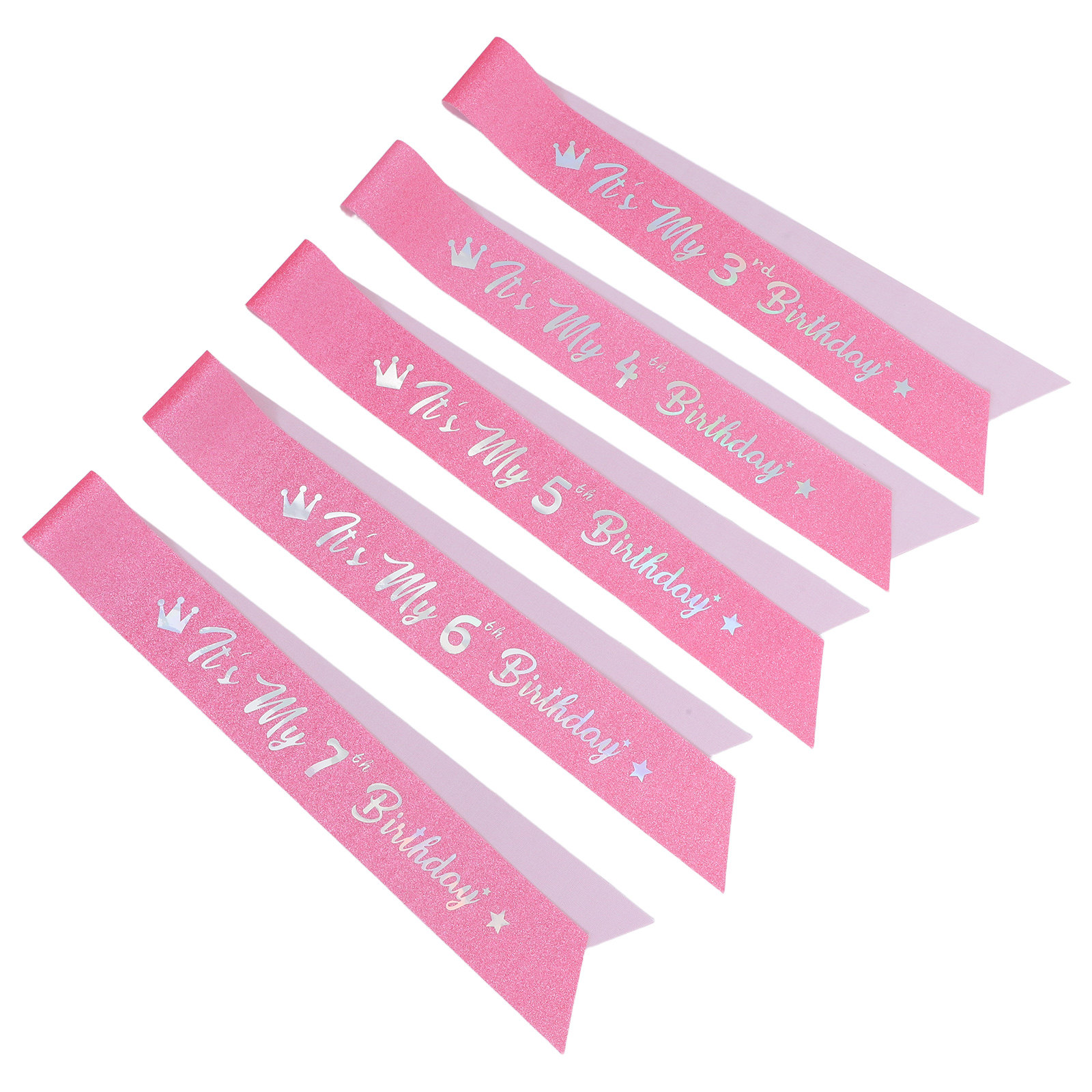 5 buah Pita Ulang Tahun Berkil - Birthday Sash Glitter ulasan dan harga