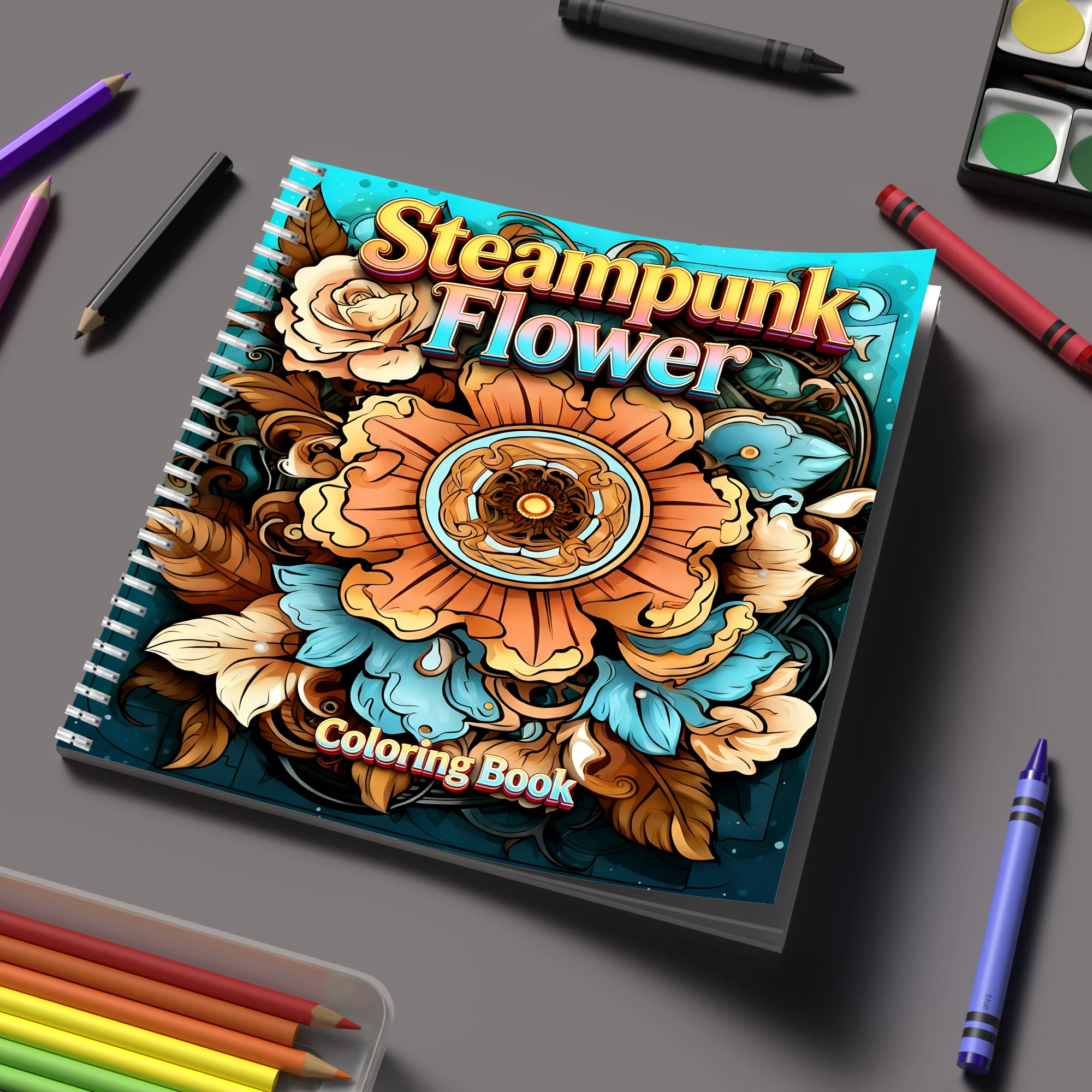 Buku Mewarnai Bunga Steampunk  - Event Supplies ulasan dan harga