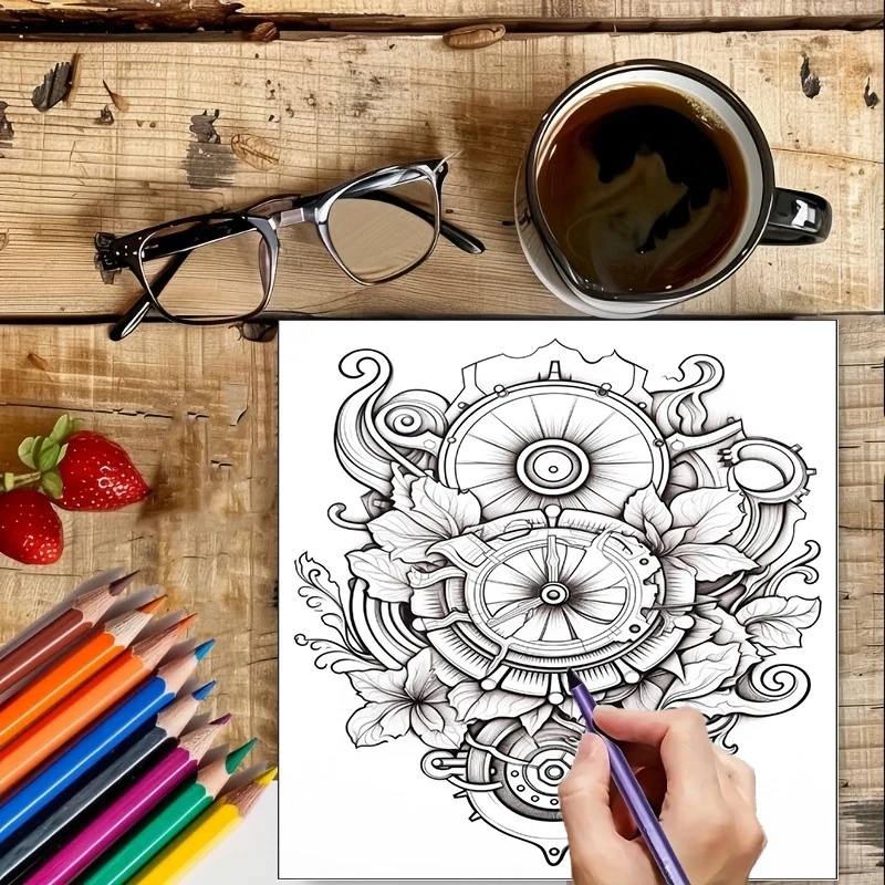 Buku Mewarnai Bunga Steampunk  - Event Supplies ulasan dan harga